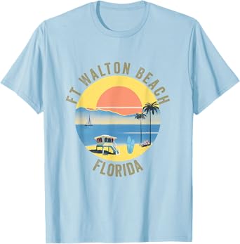 Ft Walton Beach Souvenir Apparel - Retro Vintage T-Shirt