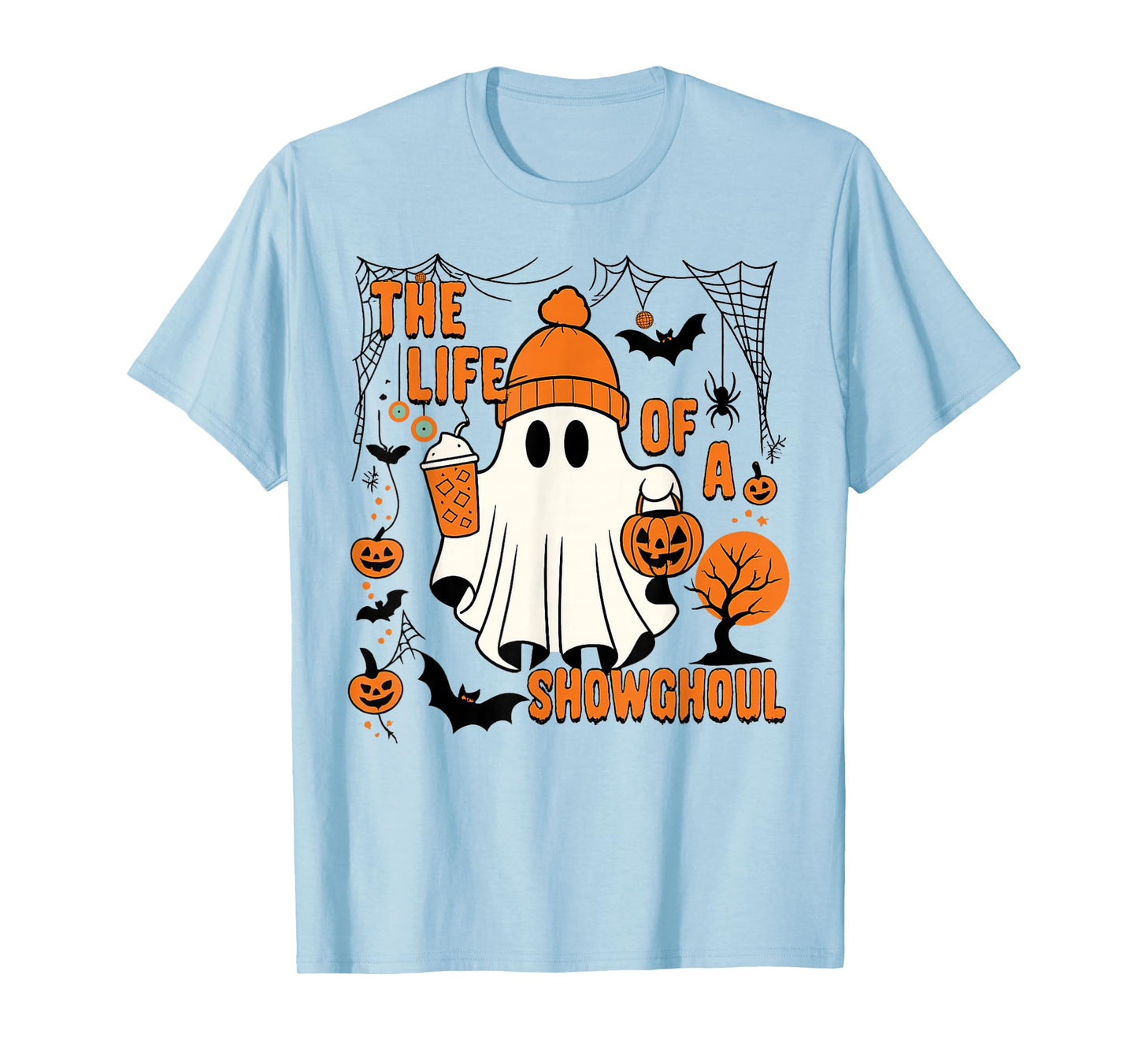 The Life of a showghoul Halloween Costume Bow Boo Girls Tee T-Shirt