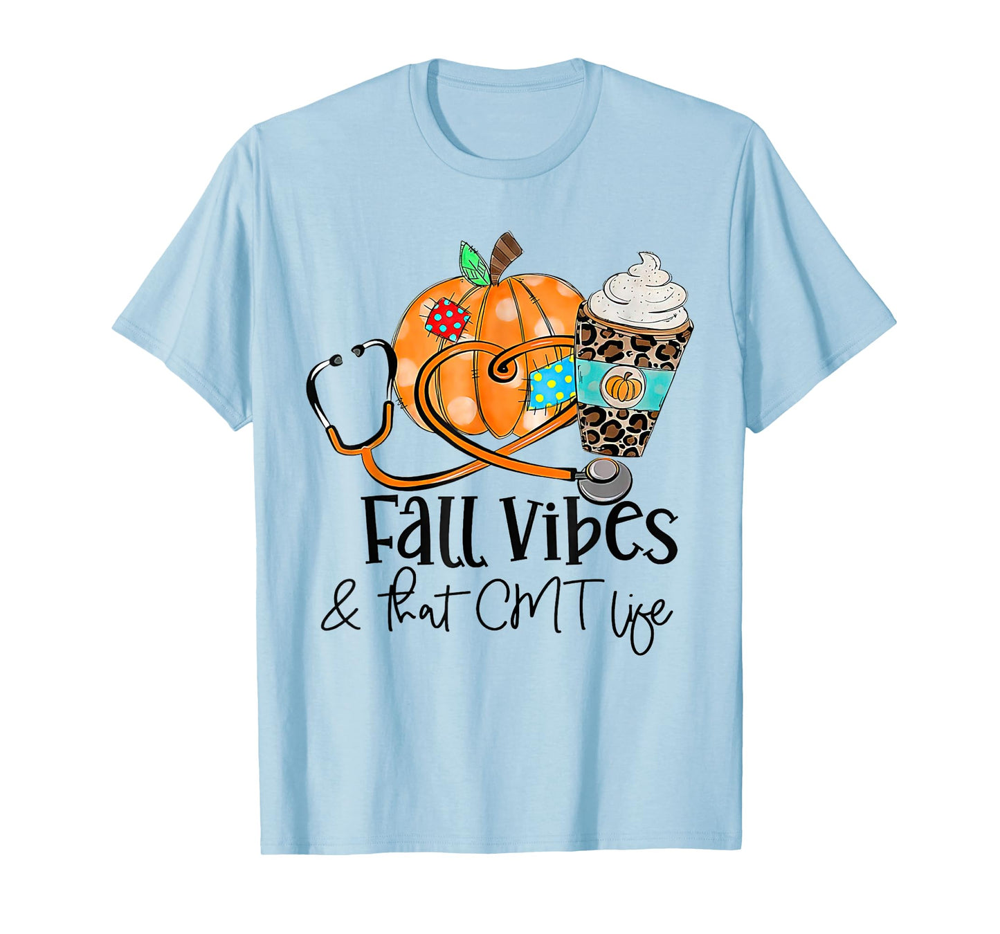 Fall Vibes And CMT Life Pumpkin Leopard Thanksgiving T-Shirt