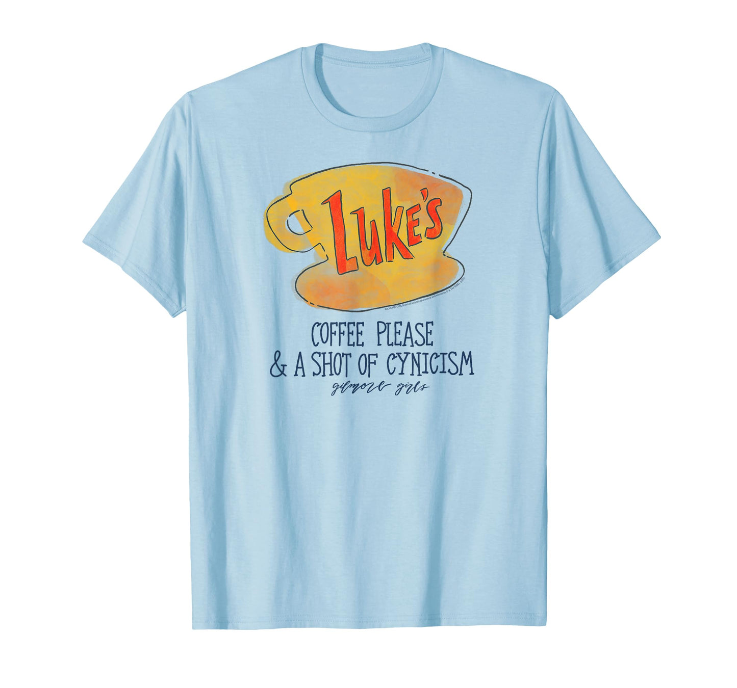 Gilmore Girls Luke's Diner Watercolor Coffee Please TV Show T-Shirt