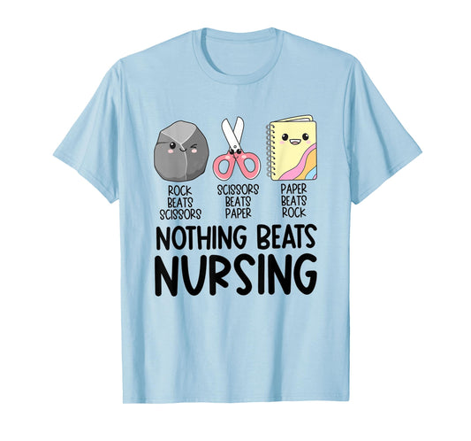 Women Rock Paper Scissors Funny Nurse Back to School T-Shirt