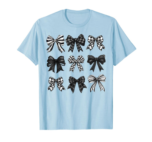 Coquette Bow and Ribbon Cute Graphic For Girl Women Trendy T-Shirt
