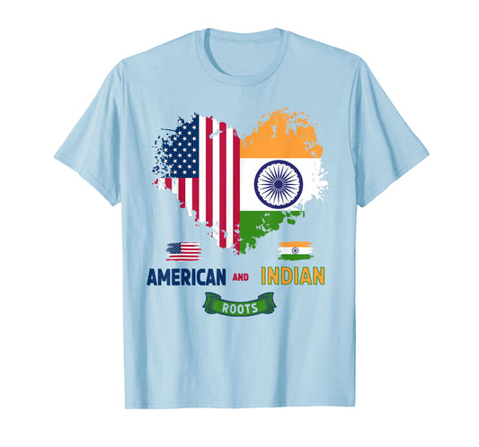 Indian American Roots Outfit Idea For Kids & India Flag T-Shirt