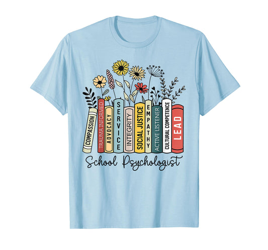 School Psychologist Book Psychology Teacher Appreciation T-Shirt