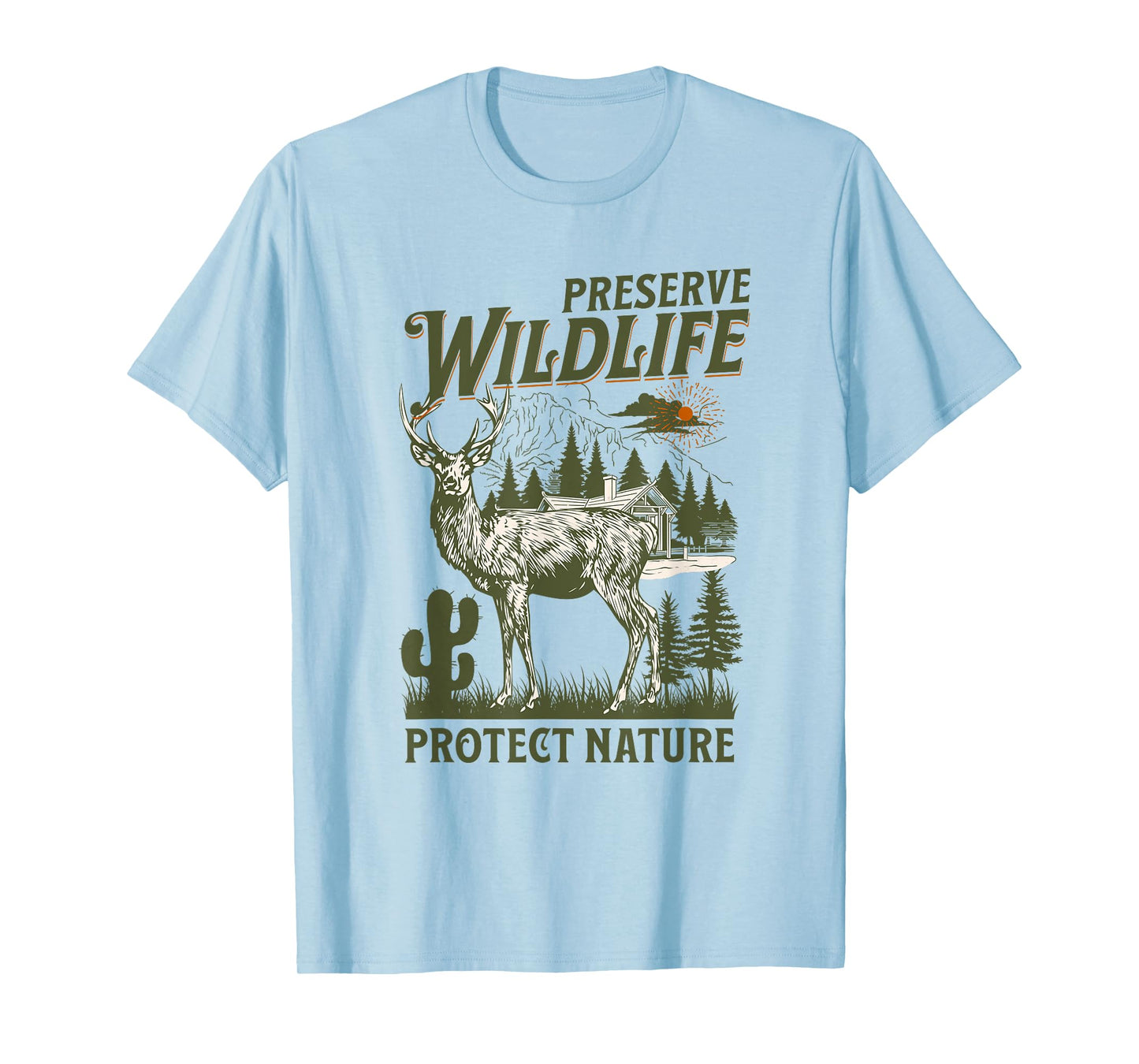 Respect Locals Preserve Wildlife Retro Animal Protect Nature T-Shirt