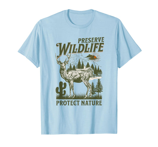 Respect Locals Preserve Wildlife Retro Animal Protect Nature T-Shirt