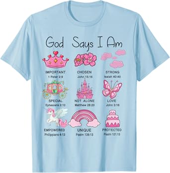 Christian God Say I Am Princess Cute Jesus Teen Girl Toddler T-Shirt