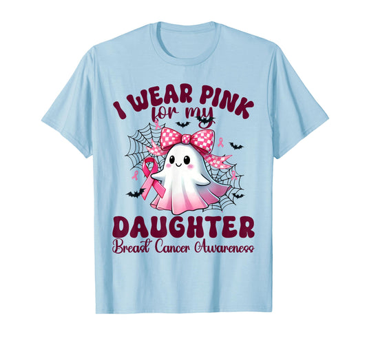 I Wear Pink for Daughter Breast Cancer Awareness halloween T-Shirt