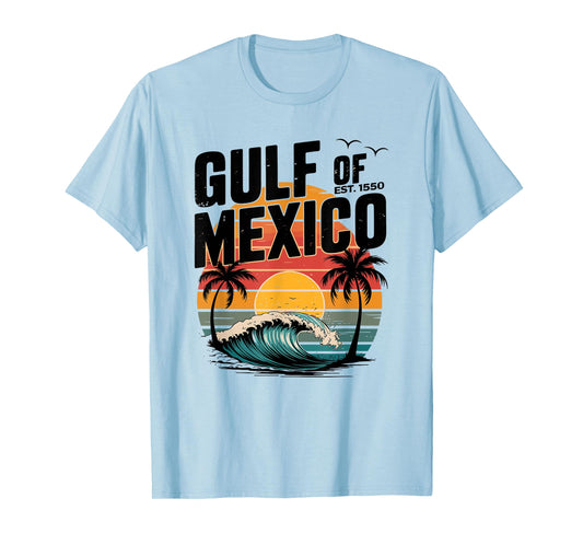 Retro Vintage Beach the Gulf of Mexico Women Men Est 1550 T-Shirt