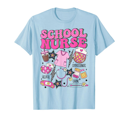 Cute Elementary School Nurse Student Teacher Back to School T-Shirt