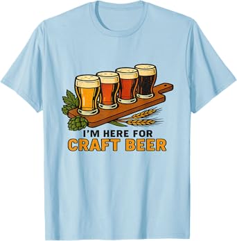 Craft Beer Lover Funny Brewery Flight Pub Drinking Humor T-Shirt