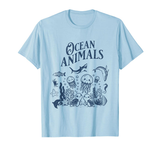 Ocean Animals Save Sealife Retro Sea Animal Protection Lover T-Shirt