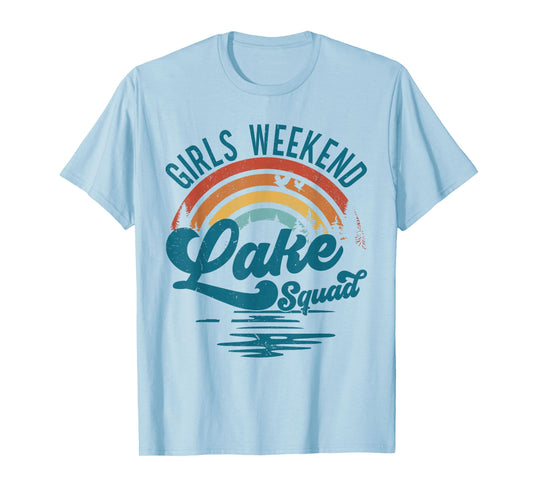 Girls Weekend Girls Trip Mother Daughter Rainbow Lake Squad T-Shirt