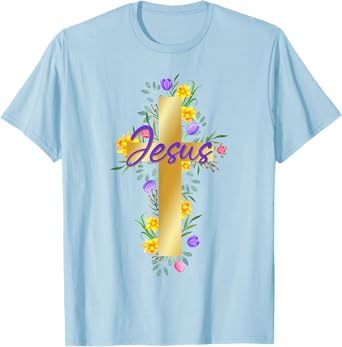 Christian Faith Design Beautiful Spring Cross T-Shirt
