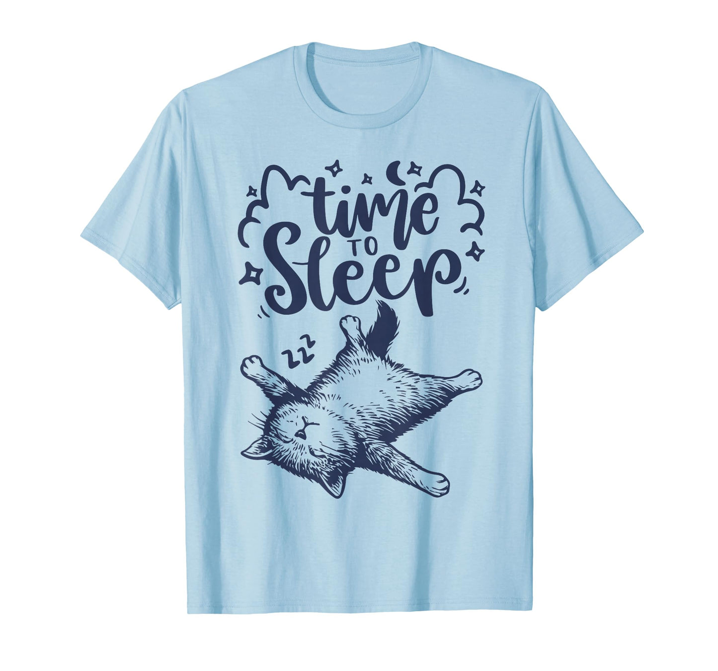 Time to Sleep Cute Sleeping Cat Nap Lover T-Shirt