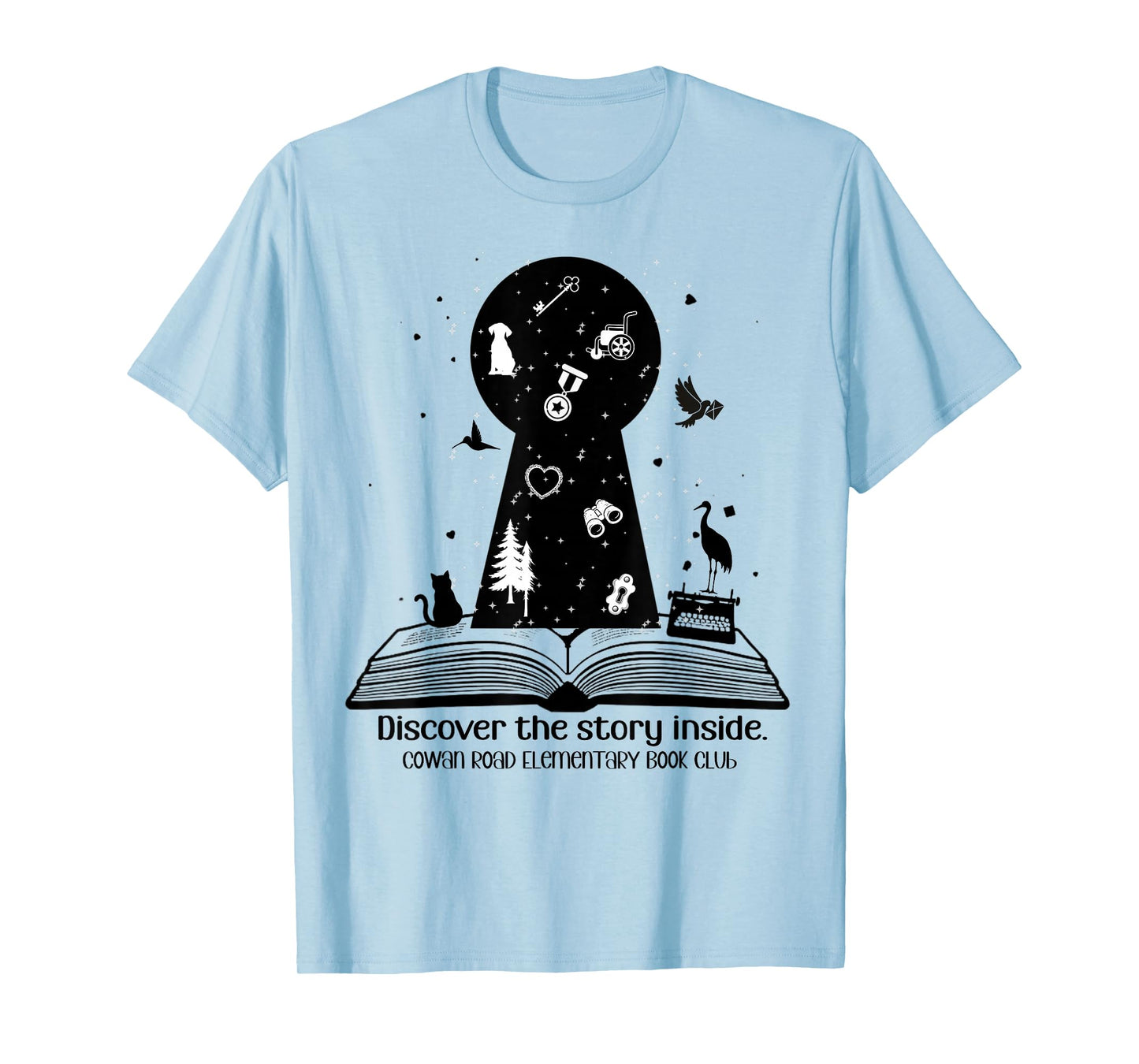 Cowan Road Elementary Book Club T-Shirt - T-Shirt | Light Blue