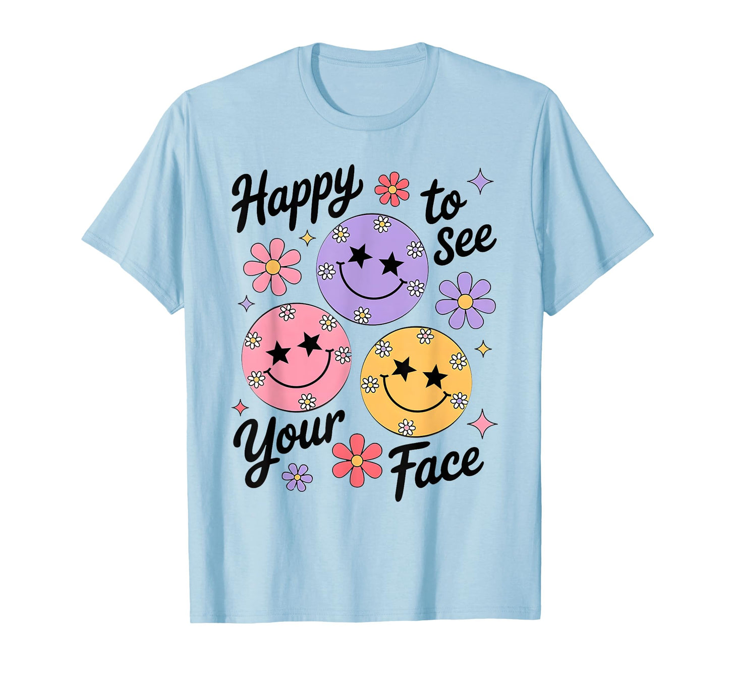Happy To See Your Face Teacher Disco Ball Back To School T-Shirt