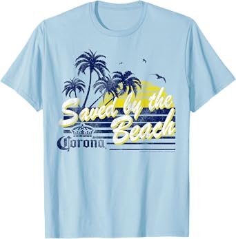 Officially Licensed Corona Saved By The Beach Men Women T-Shirt