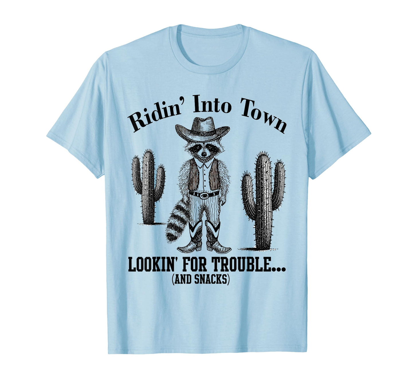 Funny Cowboy Raccoon Western Desert T-Shirt
