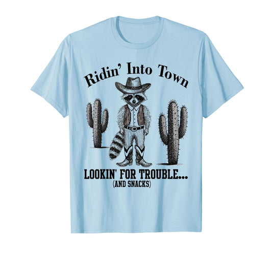 Funny Cowboy Raccoon Western Desert T-Shirt