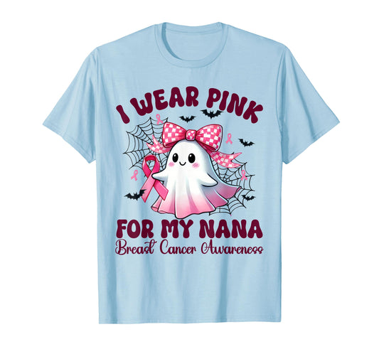 I Wear Pink for my Nana Breast Cancer Awareness halloween T-Shirt