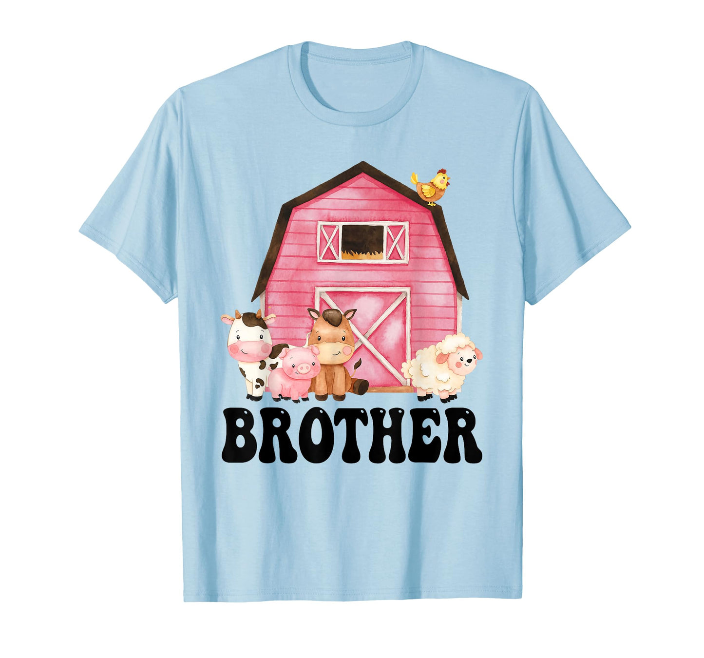 Funny Brother Farm Animals Birthday Theme Matching Family T-Shirt