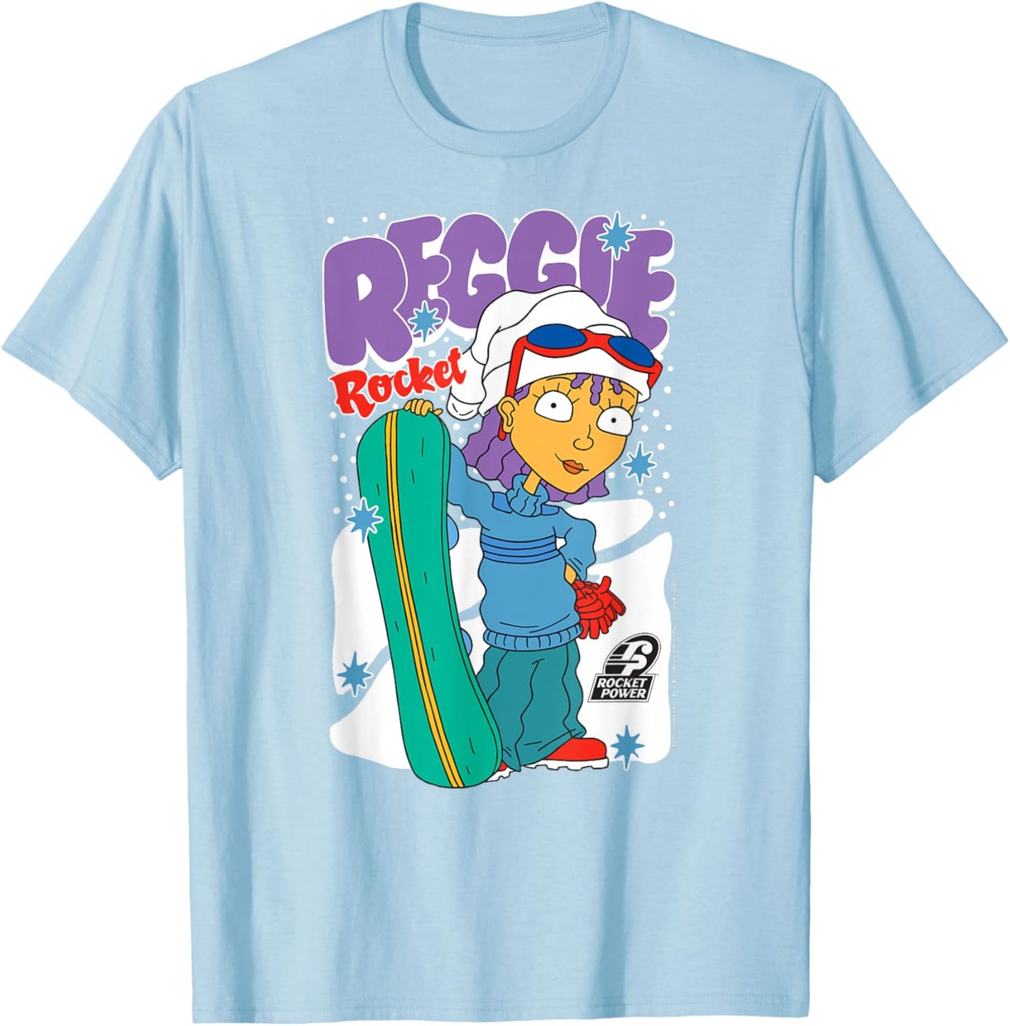 Rocket Power Reggie Snowboarding Retro Cartoon T-Shirt