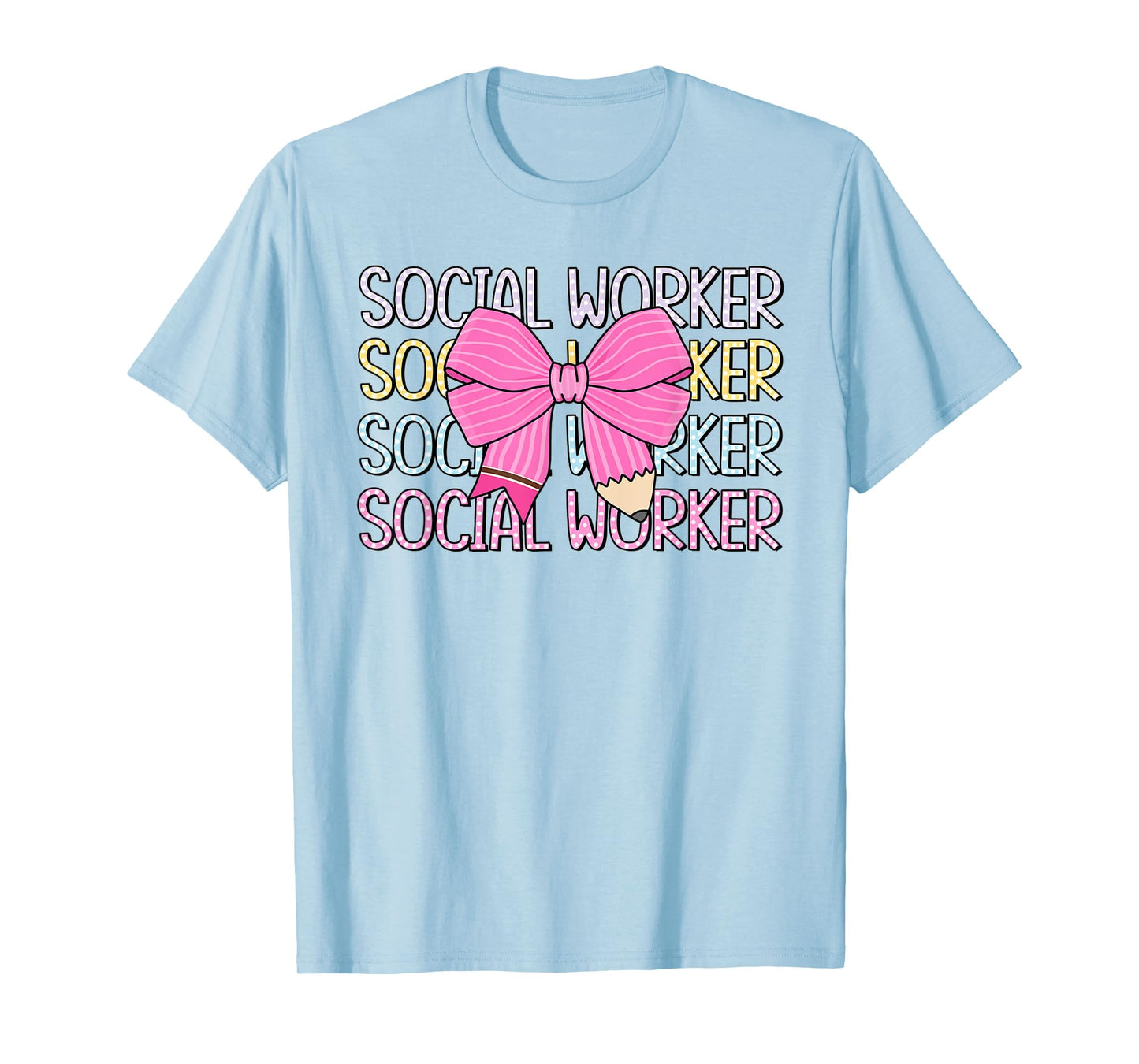 Retro Social Worker Coquette Bow Dalmatian Back To School T-Shirt