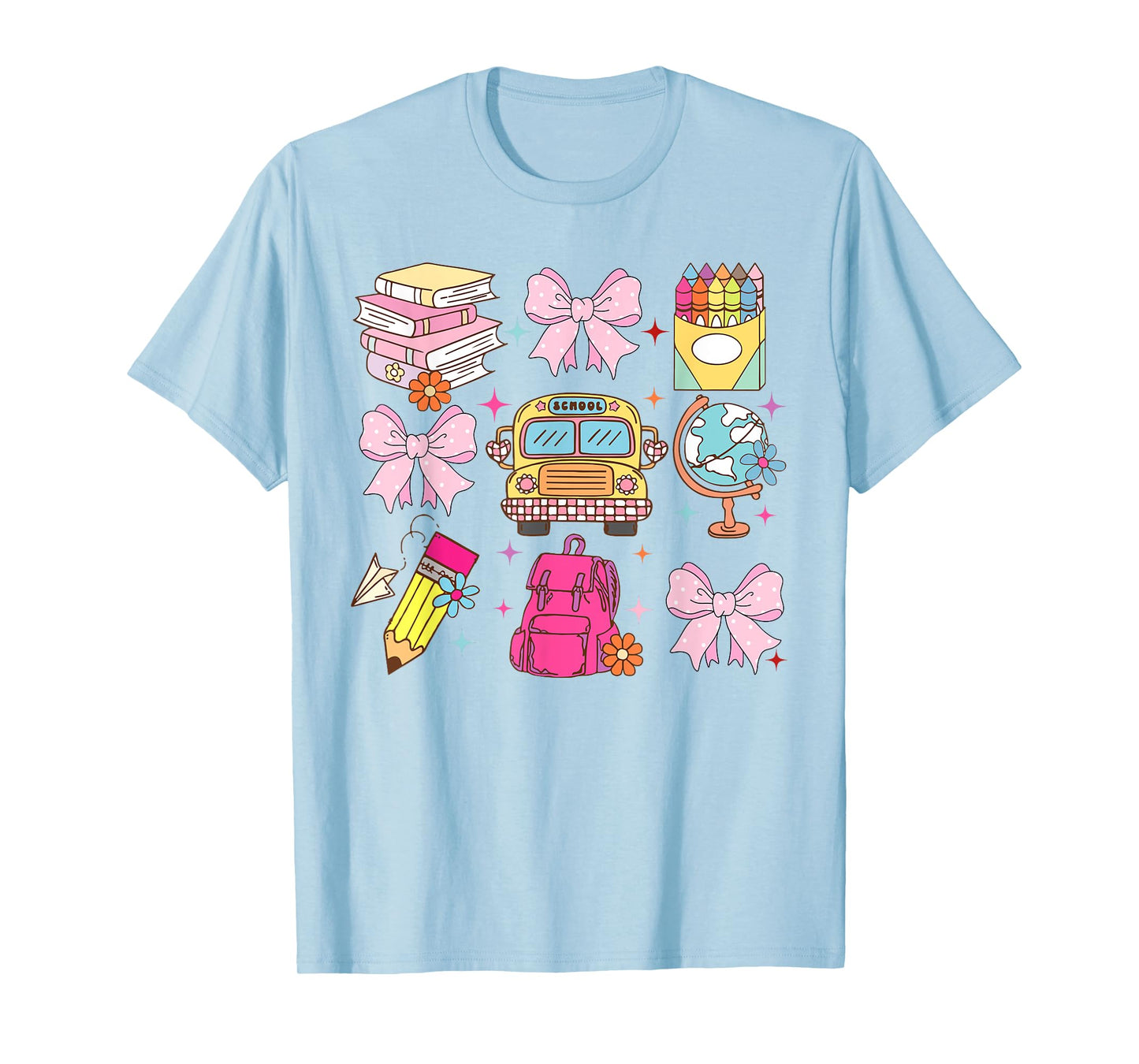 Coquette Bow Teacher Back To School Teacher Life Student Kid T-Shirt