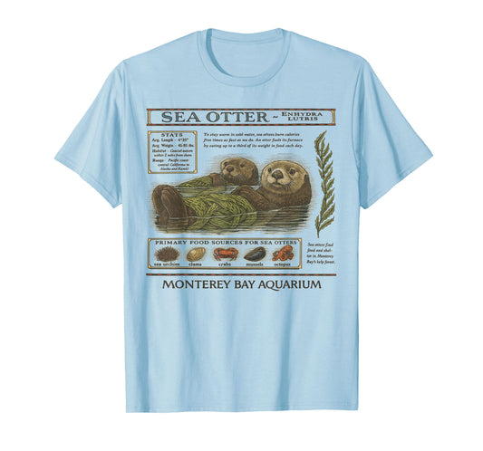 Vintage Sea Otter Monterey California 90's Aquarium Lover T-Shirt