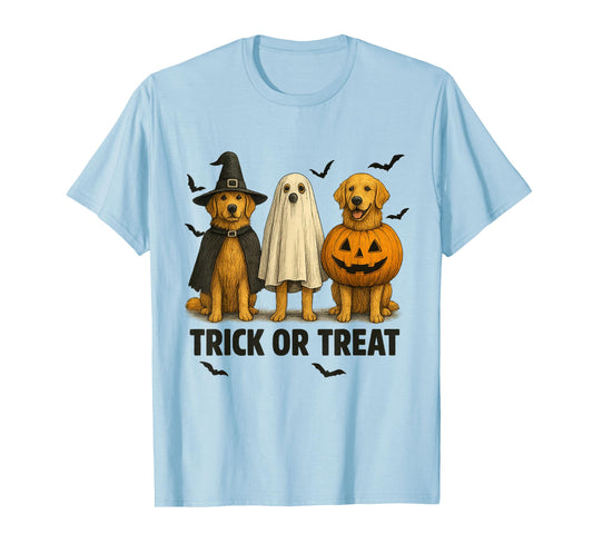 Cute Dog Halloween Costume Golden Retriever Trick or Treat T-Shirt