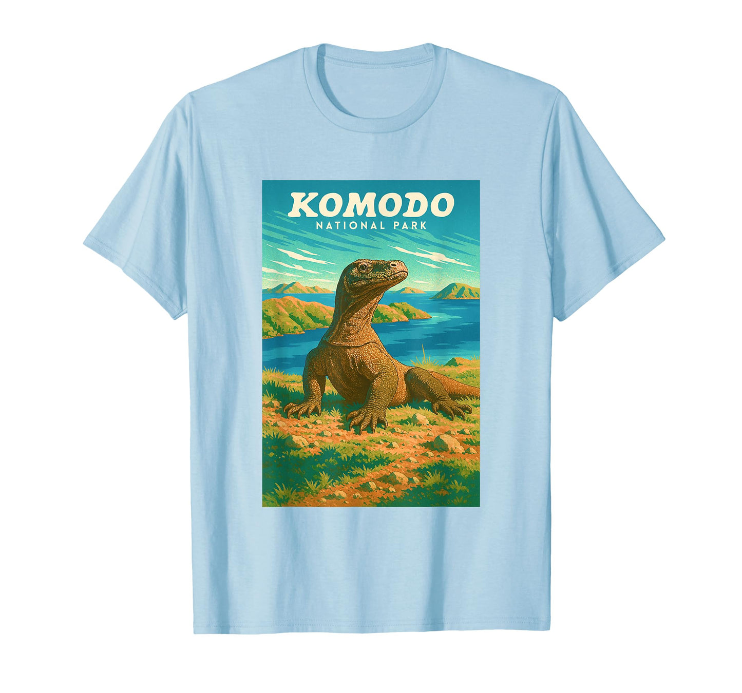 Komodo National Park Vintage Design Komodo Dragon Wildlife T-Shirt