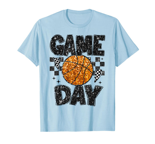 Game Day Basketball Life Cute Mama Mom Matching Retro T-Shirt