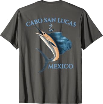 Swordfish Marlin Cabo San Lucas Mexico (On Back) T-Shirt