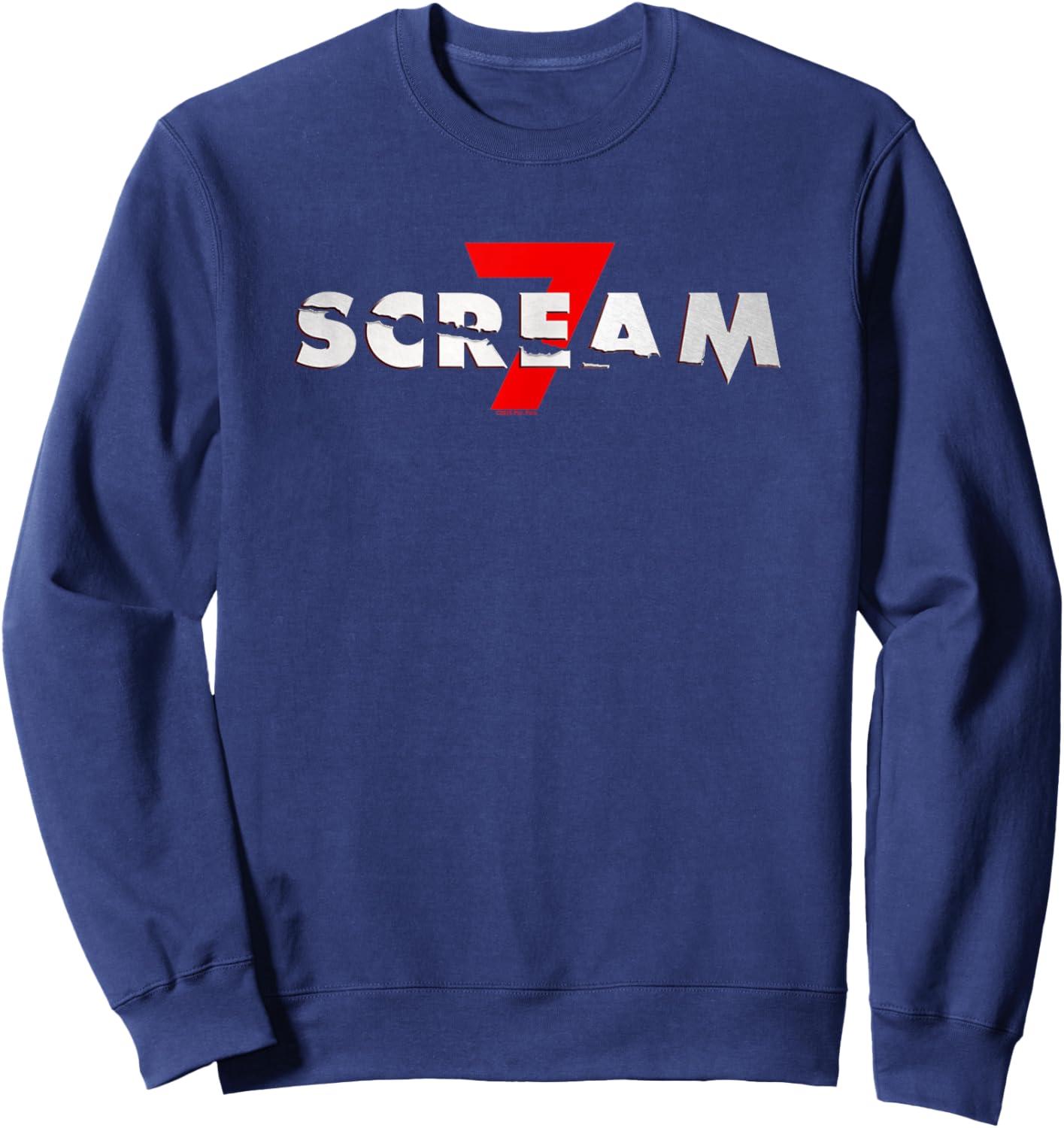 Scream 7 Logo Horror Movie T-Shirt - Sweatshirt | Navy