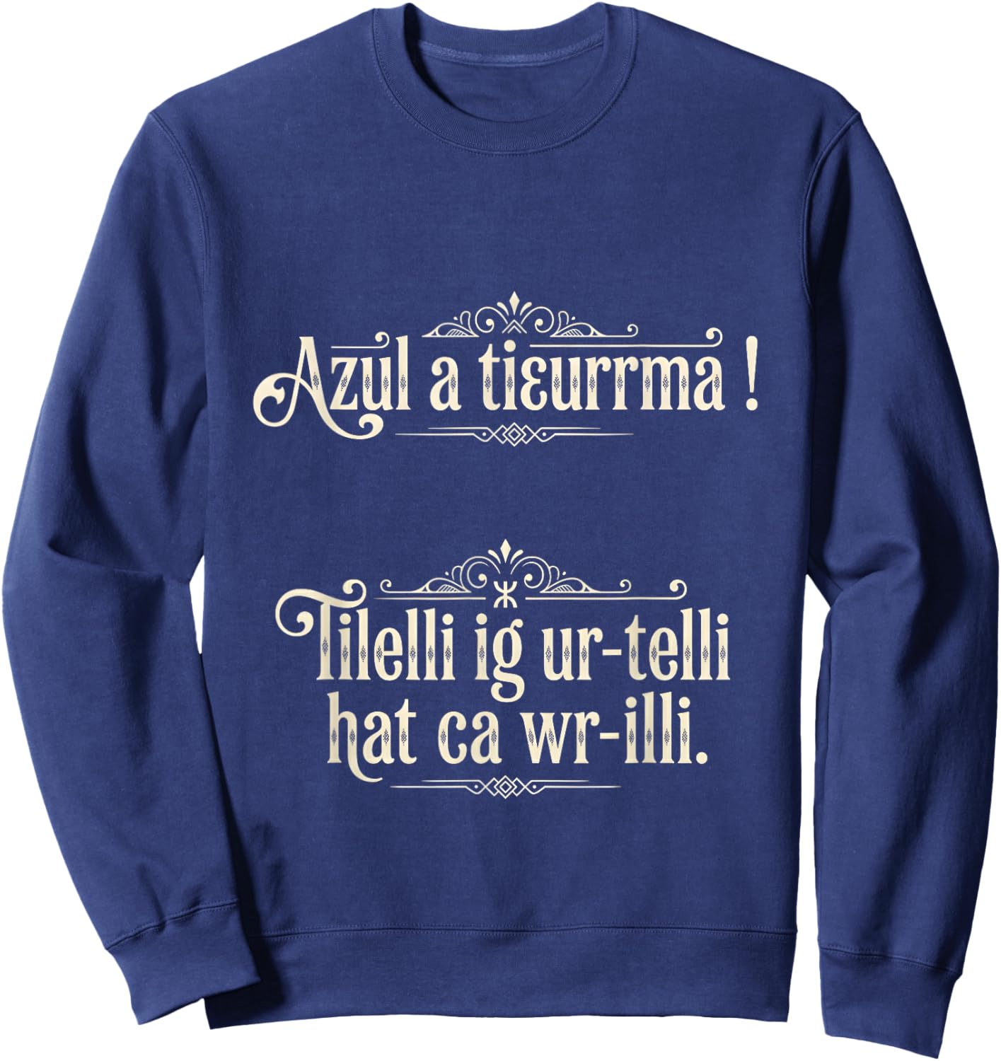 Hello People Funny Design T-Shirt Sweatshirt - Sweatshirt | Navy