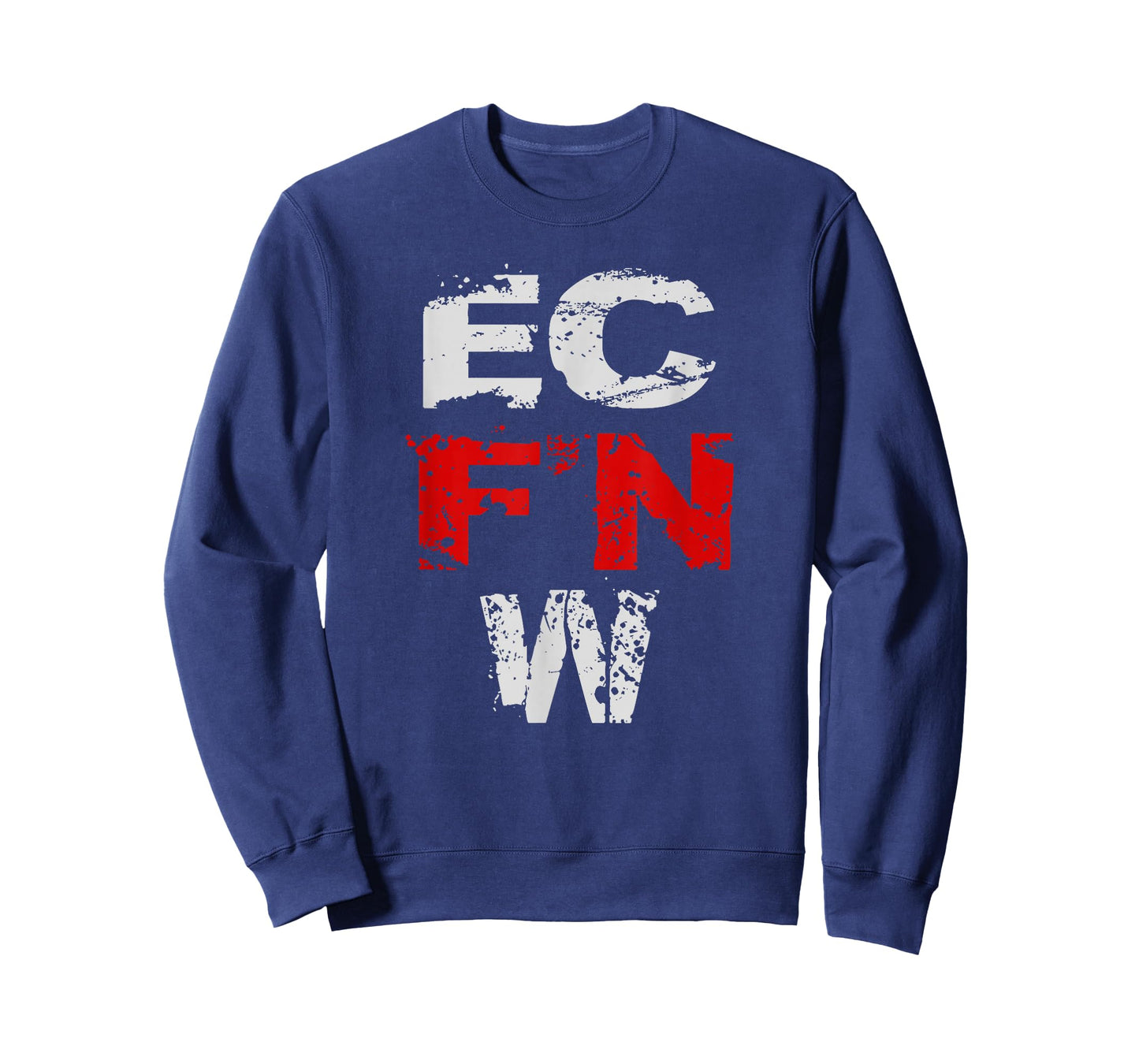 EC F'N W Wrestling Apparel Unisex Adults Wrestling Fans, All Ages Black Modern Crew Neck Short Sleeve T-Shirt