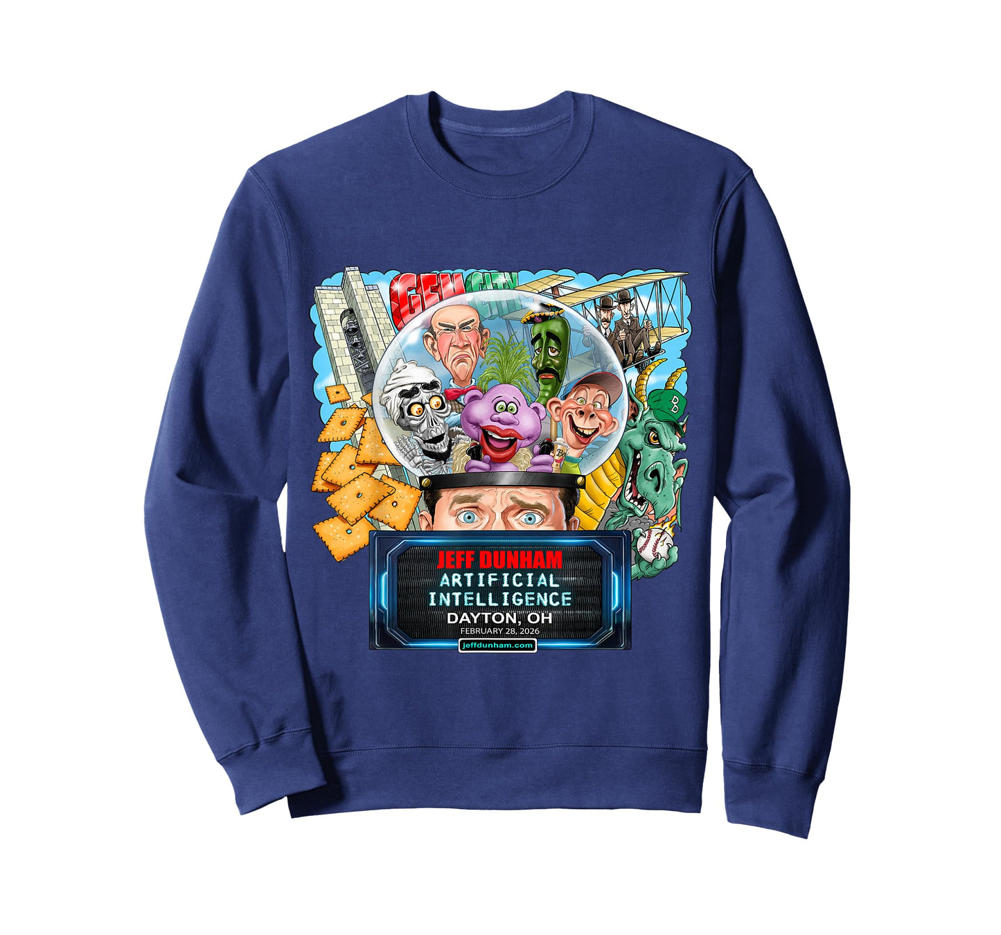 Jeff Dunham Dayton, OH (2026) T-Shirt - Sweatshirt | Navy