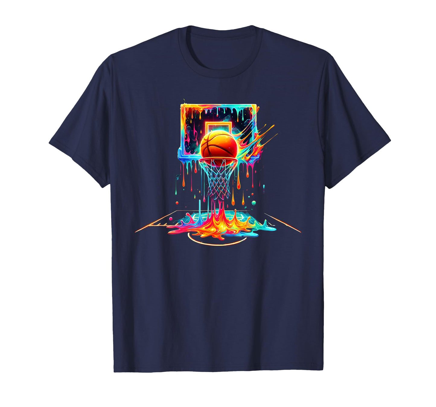 Basketball Drip Neon Basketball Graphics Basketball Men Kids T-Shirt