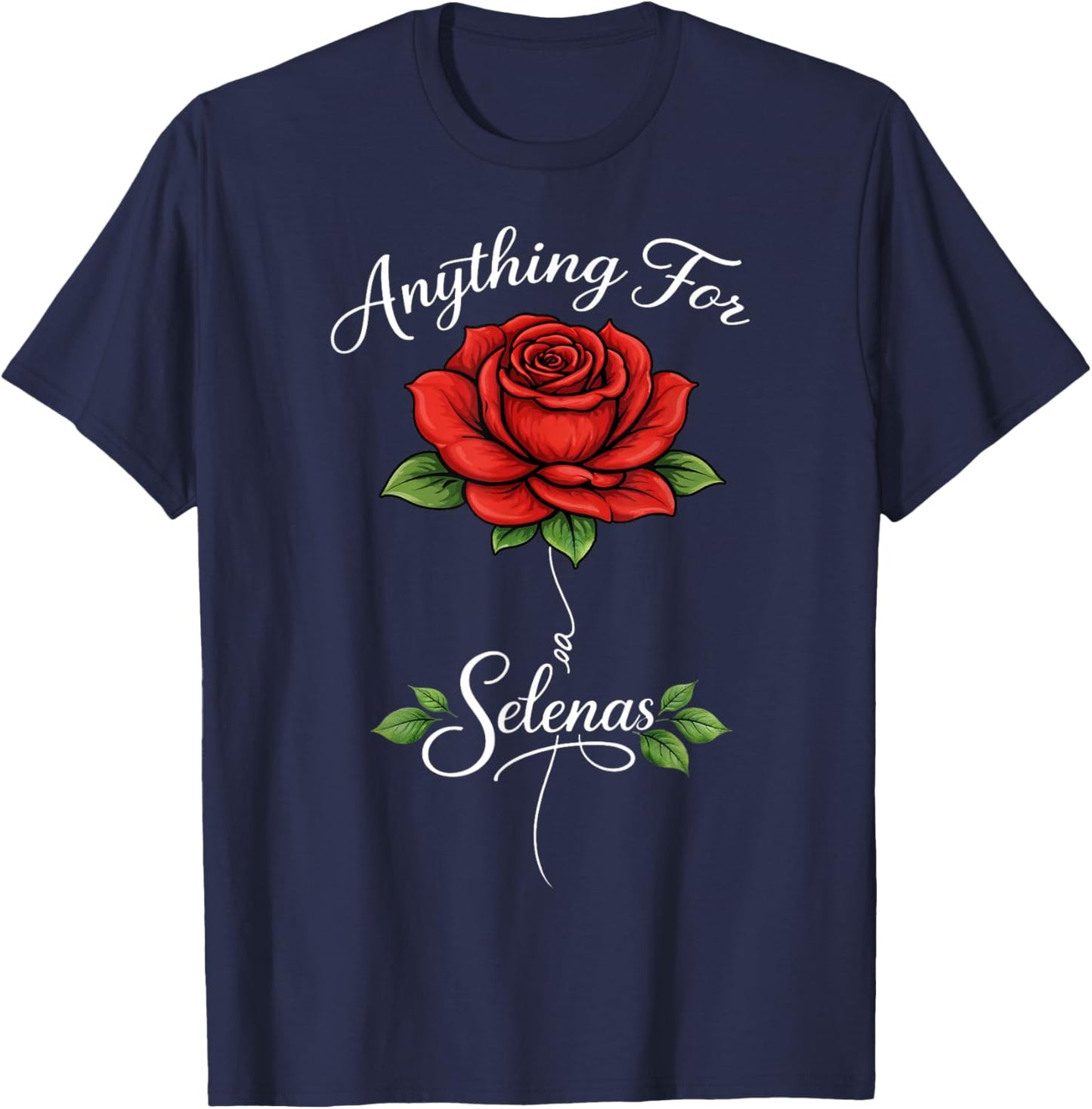 Vintage Anything for Selena Rose Gift Men Women Kids T-Shirt - T-Shirt | Navy