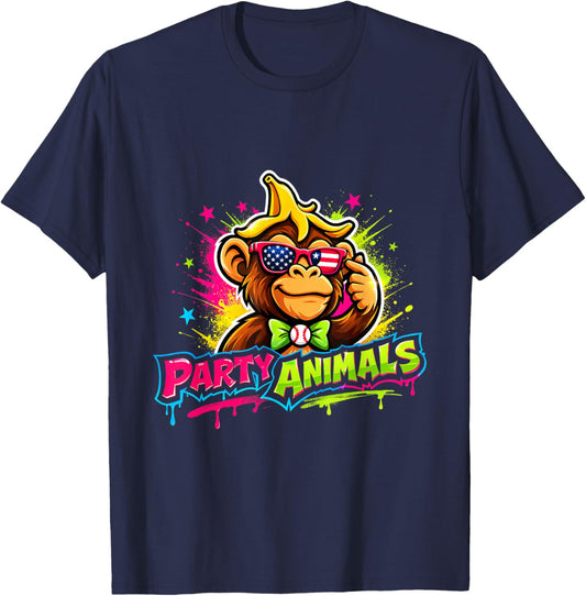Party Animals Baseball Jersey T-Shirt - T-Shirt | Navy
