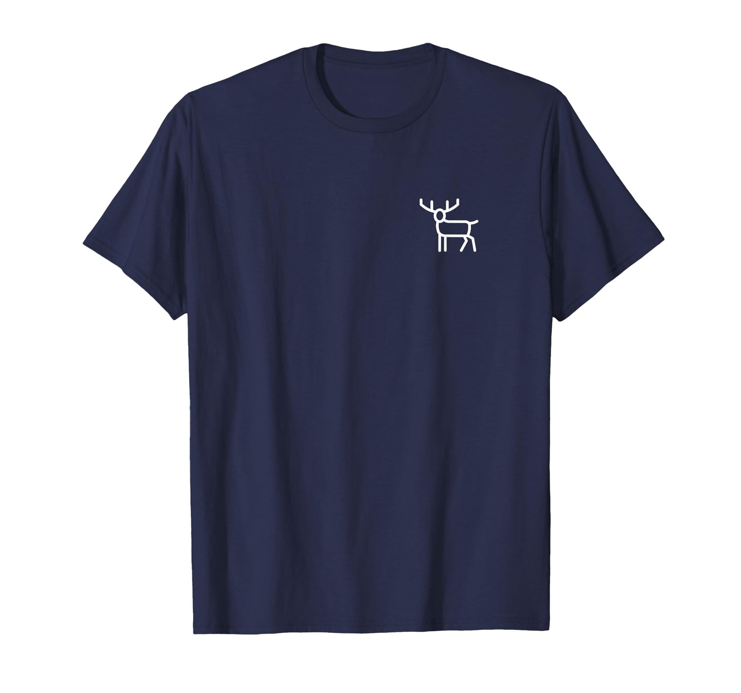 Mountain Lover Deer Minimal Design Front Back T-Shirt