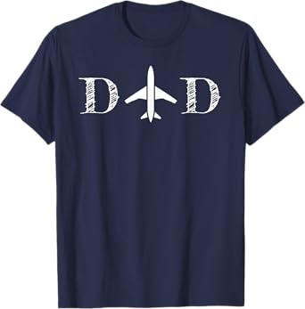 Vintage Plane Pilot Dad T-Shirt For Fathers Day Gift Husband T-Shirt