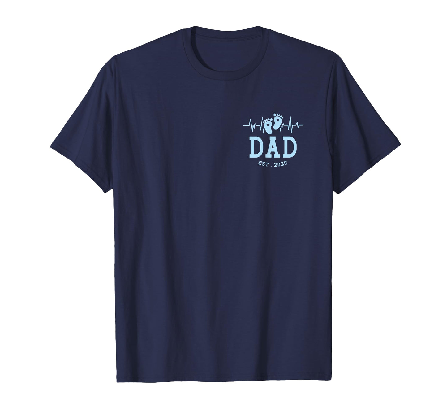 Boy Dad Est 2026 New Daddy Baby Expecting First Fathers Day T-Shirt