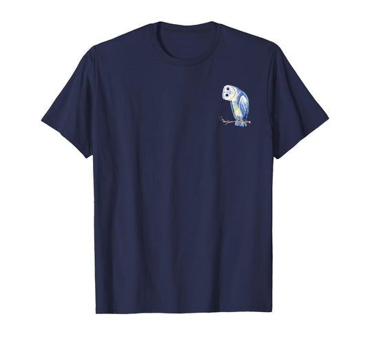 Colorful Owl in Pocket Cute Owl Design for Wildlife Fans T-Shirt