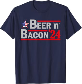 Beer & Bacon Funny Election '24 T-Shirt