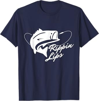 Bass Fishing Rippin' Lips T-Shirt T-Shirt