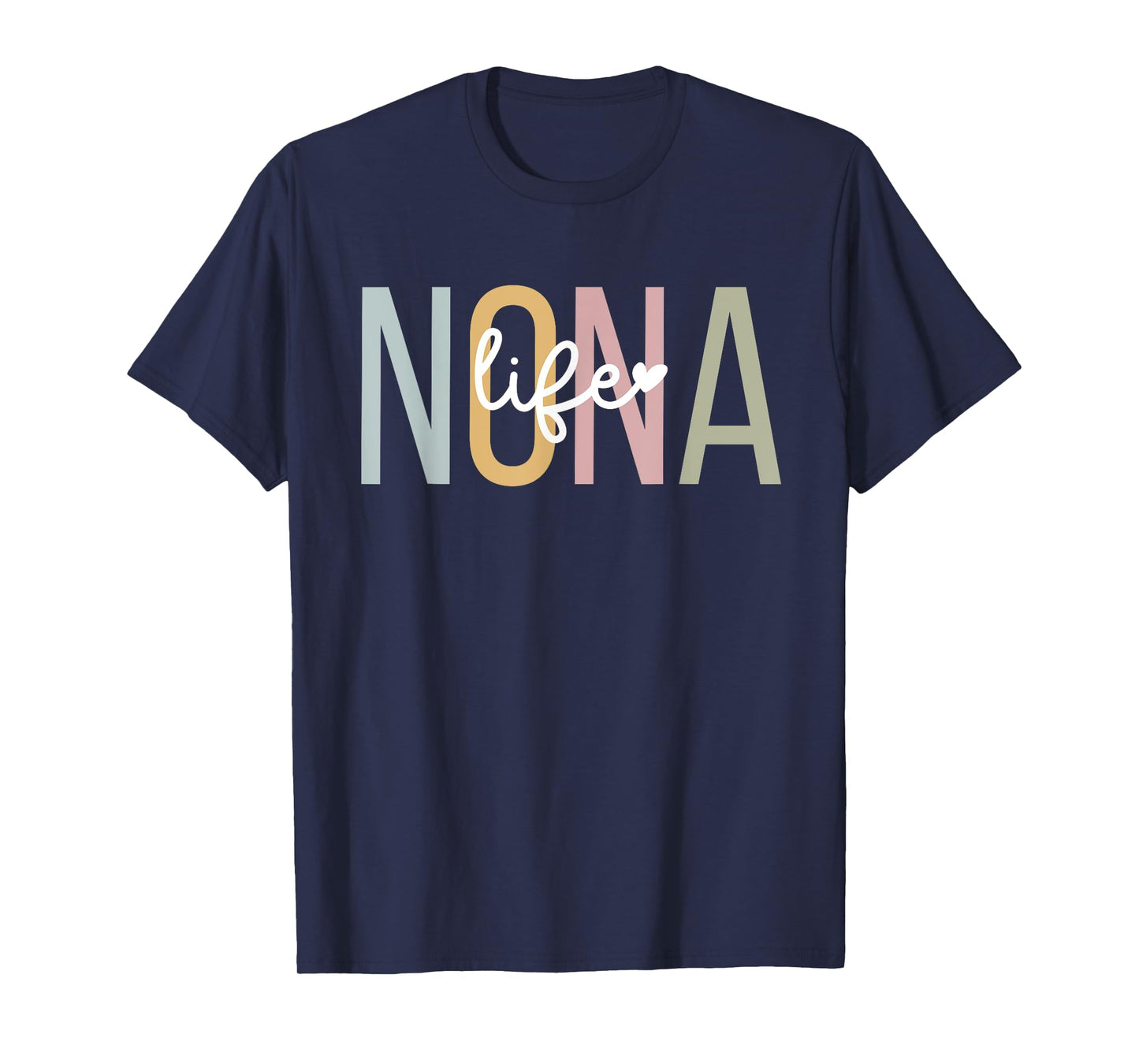 Nona Life Nona Grandma Nona Grandmother T-Shirt, Small, Black