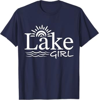 Vintage Womens Lake Girl Lake Life T-Shirt
