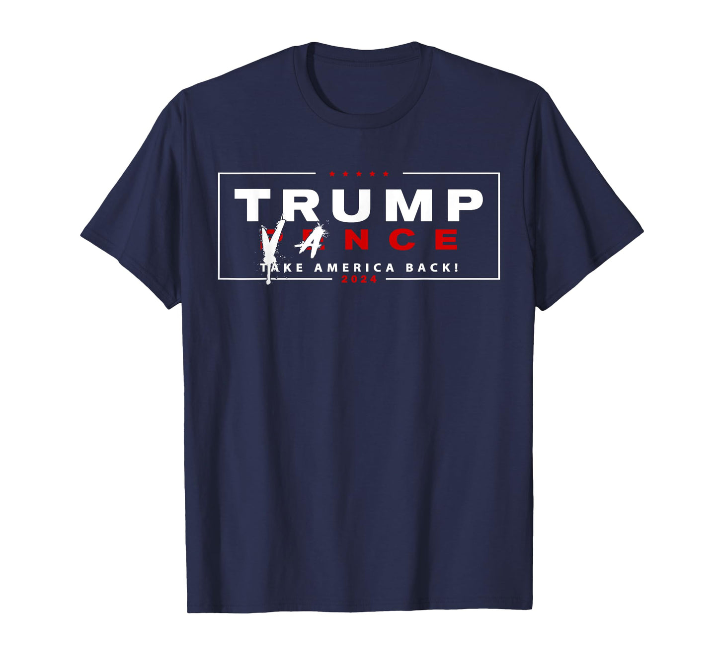Trump Vance 2024 Vice President Pence Name Crossed Out Funny T-Shirt